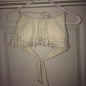 white lace bikini top